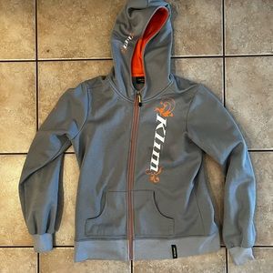 Klim Women's Gray and Orange Hoodie